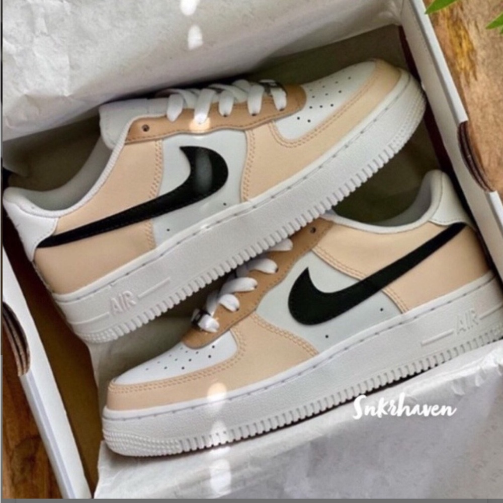 Nike tan Rare Air Force 1s